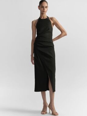 A.L.C. Sylvie Linen Midi Halter Dress